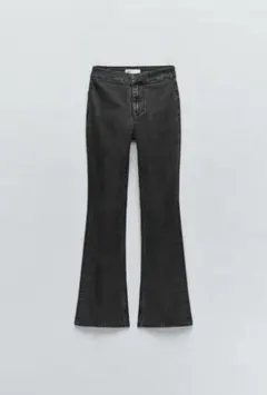 ZARA ダークグレー ブーツカットデニム　フレアデニム　ブラック
