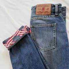 RODEO CROWNS デニムパンツ 26 星条旗 ロールアップのサムネイル