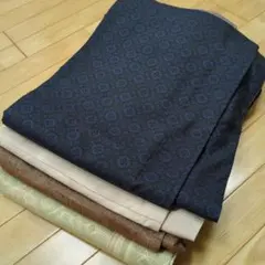 5480 大島紬・紬着物まとめ売り4着！リメイク•お稽古用など☆のサムネイル