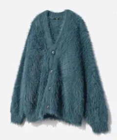 【新品・未使用】HARE ハレ SOFTロングシャギーカーディガン ブルー
