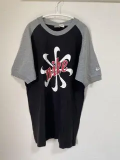 90s NIKE白タグ　風車ロゴビッグプリント M