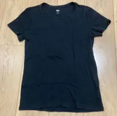 ユニクロ スーピマコットンクルーネックT レディース 半袖 M 黒色