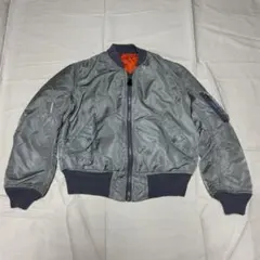 90’s ALPHA MA-1 フライトジャケット　USA製 シルバー　短丈