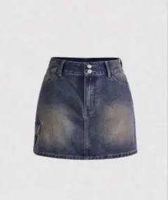 SHEIN MOD レディース デニム カーゴポケットスカート Sサイズ