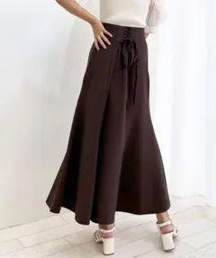 INGNI バックレースアップマーメイドスカート ブラウン