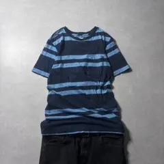 y2k navy white border tee opium grunge - メルカリ