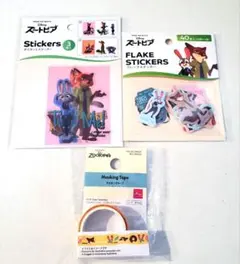 ズートピア　フレークステッカー マスキングテープ セリア ダイソー