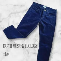 Ｌｅｅ×earth♡コラボ コーデュロイ♡レディースパンツMネイビー♡紺