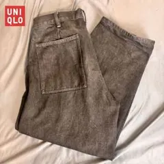 uniqlo ワイドテーパードジーンズ
