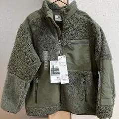 ユニクロ　コンビネーションフリースジャケット　　オリーブグリーン　カーキ