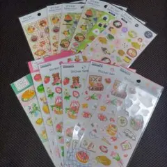 【新品】シートシール 食べ物テーマ 12枚 まとめ売り