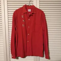 ビ*ジ様 た*ん様 Brent vintage 50s 60sシャツ レッド 刺のサムネイル