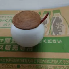 木製蓋付き陶器製調味料入れ スプーン付き