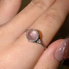 ローズクォーツ スター入り リング
