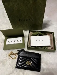 gucci グッチ コインケース GGマーモント カードケース 黒