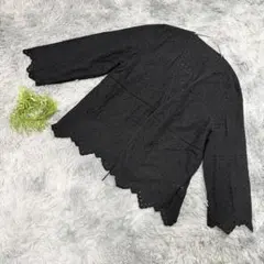 UNTITLED コットン レース カシュクール ブラウス 黒 M きれいめのサムネイル