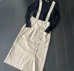【２点コーデセット】ナノユニバース　ベージュ サイズ38