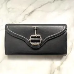 GUCCI グッチ　ホースビット　オールレザー　2つ折り　長財布　0120-③