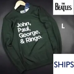 SHIPS×THE BEATLES　コラボ ニット セーター 緑　L