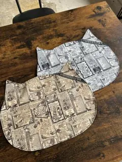 お値下げ　ハンドメイド　猫型ランチョンマット　ジョリーフルール ハロウィン①