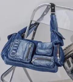 【完売品】JEANASIS デニムポケット付きショルダーバッグのサムネイル