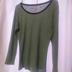 HEATTECH 長袖ストライプTシャツ Lサイズ