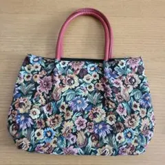 中古【 ゴブラン織り 】昭和レトロ ヴィンテージ ハンドバッグ