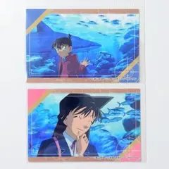 新一&蘭2種セットA　メモリアルシーンステッカー　TVアニメ名場面　コナンランド