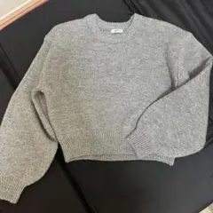 しまむら　スパンコールニット　ラメ　ニット　グレー　L