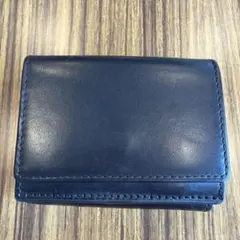 【無印良品】三つ折り財布 ブラック ベジタブルタンニンレザーのサムネイル