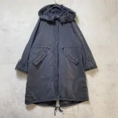 axes femme/モッズコート/M/ファー取り外し可能 レース 刺繍