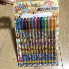Winnie the Pooh 12色 グリッターペン キャラクター入り