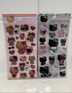 ハローキティ キラキララインストーンシール　日焼けキティ　シール