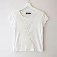 duesei✨️半袖Tシャツ フレンチスリーブ 白 半袖カットソー Lサイズ
