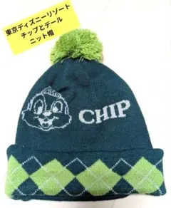 匿名発送✨️ディズニーチップとデール ニット帽 ボンボン付き✨️　未使用