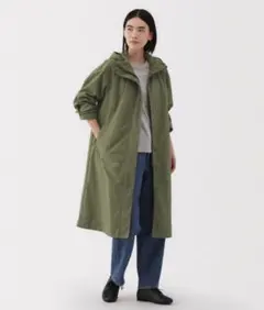 無印良品　婦人　撥水　フード付きコート