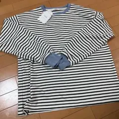 しまむら　mysa closet 田中里奈　配色ボーダープルオーバー　Lサイズ