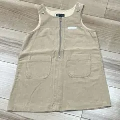 Kumikyokufamコーデュロイ ジャンバースカート ベージュ 100cm