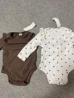 SHEIN 6-9M フリル付きロンパース 2点セット