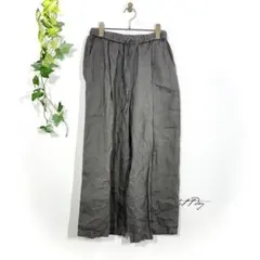 MUJI 無印良品 リネンワイドパンツ イージーパンツ グレー 灰色 麻 S