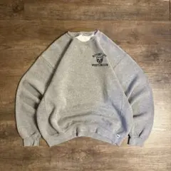 古着　Russell ワンポイント　スウェット　トレーナー　グレー　XL