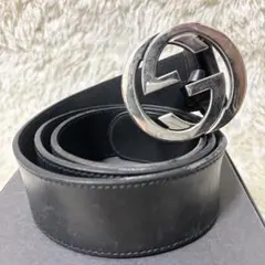 ✨️美品・人気モデル✨GUCCI ベルト インターロッキング GG シルバー