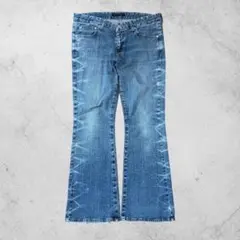 00s vintage デニム　ベルボトム　フレアパンツ　グランジ　Y2K