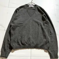 Ballantyne　Ｖネック カシミヤ ニット 英国製 40 グレー