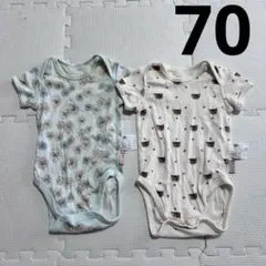 UNIQLO PAUL & JOE ベビー肌着 70cm 猫柄　花柄