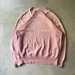 papas パパス　ニット　セーター　トレーナー　薄手　ピンク　胸ロゴのサムネイル