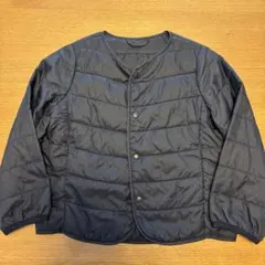 ユニクロ　ライトウォームパデットコンパクトジャケット　ネイビー　100