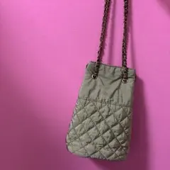 SLOBEキルティング チェーンショルダーバッグ カーキのサムネイル