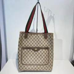 s2309 グッチ GUCCI シェリーライン GG柄 PVC トートバッグ