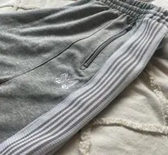 ニードルス　needles トラックパンツ　ヒザデル　白×グレー